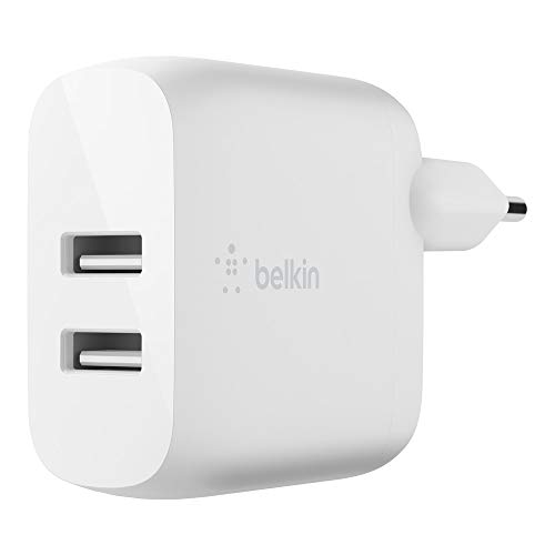 Belkin Boost Charge ładowarka sieciowa USB-A, 24 W, z dwoma portami i kablem USB-A/Micro-USB (do urządzeń takich jak smartfony, tablety, słuchawki bezprzewodowe, power banki i przenośne głośniki) - obrazek 4