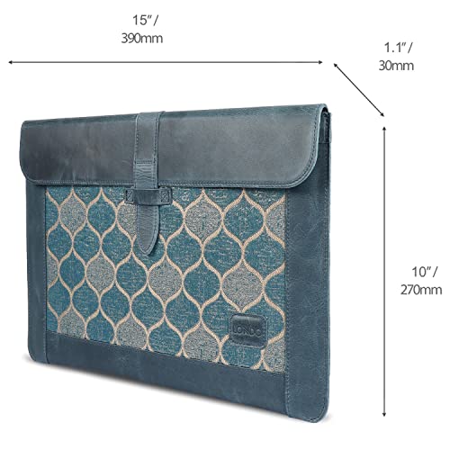 Londo Torba na Macbooka ze skóry licowej – pokrowiec na laptopa do MacBook Pro i MacBook Air – 15,5 cala – 16 cali – kompatybilny z modelami M1 i 2020 - obrazek 4