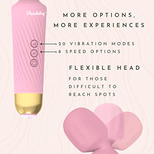 Vandelay Magic Mate Massage Stick - Wireless & Waterproof - Personal Body Massager - Memory Edition - 2+ Hours Battery Life (Pink) - obrazek 4