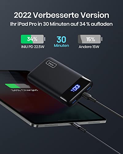 INIU Power Bank, 20000mAh Powerbank Szybkie Ladowanie USB C in & out, - obrazek 6