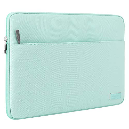 MoKo 13-13.3 Inch Laptop Sleeve Fits surface pro 8 Macbook Pro M1 Pro/M1 Max 14.2 2021, MacBook Pro 13”, iPad Pro 12.9 2021/2020, Notebook Computer Case Cover Bag with Pocket, Mint Green