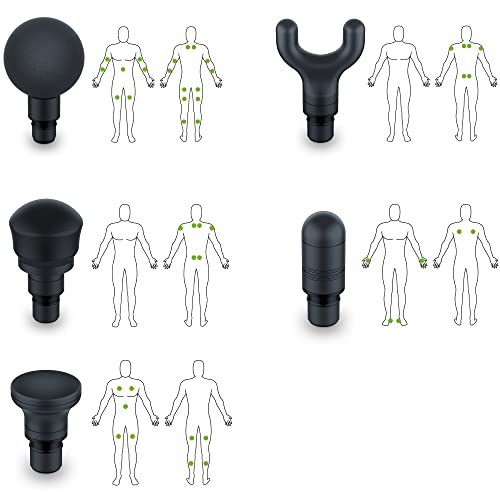 Beurer MG 185 Pistolet do masażu, pistolet do masażu z 5 nasadkami, mo - obrazek 4