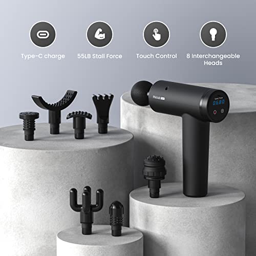 Mebak Chic Pistolet do masażu Perkusja głęboko tkankowa Masażer do mięśni Pistolet Elektryczny ręczny do łagodzenia bólu pleców Przenośny z 8 głowicami 6 prędkości - obrazek 8