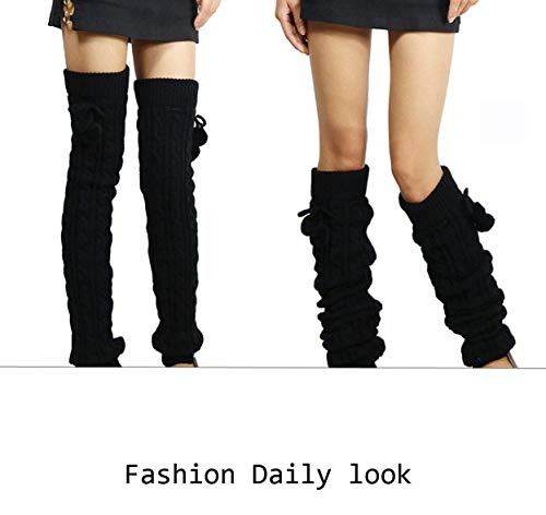 Nanxson Damskie dzianinowe ocieplacze na nogi, zimowe, ciepłe, ociepla - obrazek 3