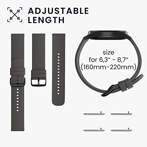 kwmobile 2 x sportowa bransoletka kompatybilna z Huami Amazfit GTR (47 mm) / GTR 2 / GTR 2e / GTR3 / GTR 3 Pro - pasek z silikonu TPU, zestaw trackerów fitness, pastelowy zielony szary - obrazek 5