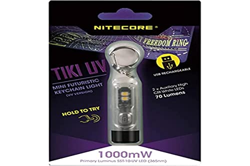 Nitecore TIKIUV Lampa Brelok dla dorosłych Unisex, przezroczysta, 55mm