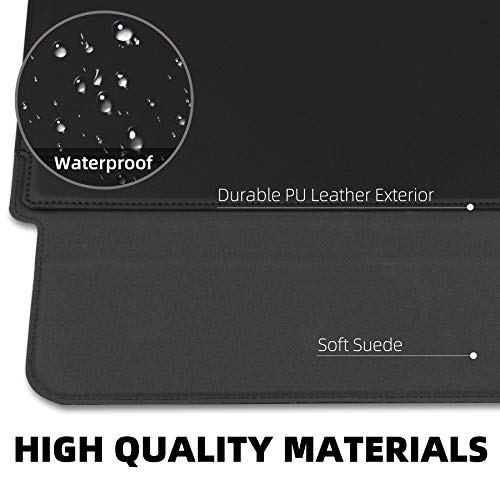 HoYiXi Etui na laptopa o przekątnej 13,3 cala, etui ze skóry PU, kompatybilne z MacBook Air M1 M2 2022-2018 / MacBook Pro 13 M2 2022-2016, Surface Pro 8 2021 / Surface Go 3 2021, pokrowiec na rękaw ze stojakiem czarny - obrazek 6