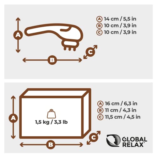 BONNO® PLUS Masażer ciała 3D (nowy model 2022) - Masaż ugniatający i uciskowy łagodzi ból głowy i poprawia sen - Przenośny masażer z możliwością ładowania - obrazek 2