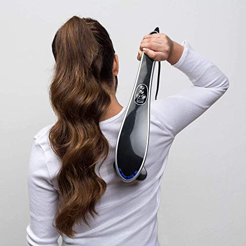 EGO® MINI Masażer do ciała (nowy model 2022) - Przenośny masażer elektryczny - Masaż Shiatsu i masaż ugniatający - 4 wymienne głowice dopasowujące się do dowolnej części ciała - obrazek 8