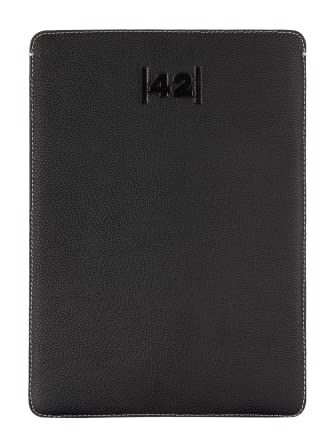 42guard Skórzane etui na MacBook Pro Air M1 13 cali - na zewnątrz skóra naturalna, wewnątrz poliester z recyklingu filcowa torba na notebooka - Laptop Case (Noir)