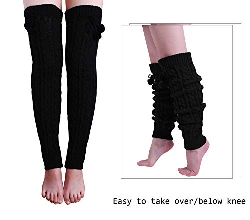 Nanxson Damskie dzianinowe ocieplacze na nogi, zimowe, ciepłe, ociepla - obrazek 6
