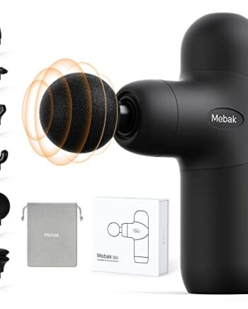 Mebak Mini Pistolet do masażu Perkusja głęboko tkankowa Masażer do mięśni Pistolet Elektryczny ręczny do łagodzenia bólu pleców Przenośny z 6 głowicami 4 prędkościlektryczny ręczny do łagodzenia bólu pleców Przenośny z 8 głowicami 6 prędkości