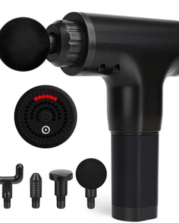 TCNEWCL Pistolet do Masażu, Przenośny Ręczny Mięśni Tkanka Głęboka Elektryczny Masaż Massage Gun Super Cichy, 6 Prędkościami i 4 Głowicami do Masażu celu Złagodzenia bólu Mięśni