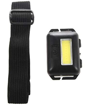 abbluebell Cob Mini reflektor LED, 3 tryby pracy, deszcz, czoło, latarka, na zewnątrz, kemping, wędkowanie, czarna