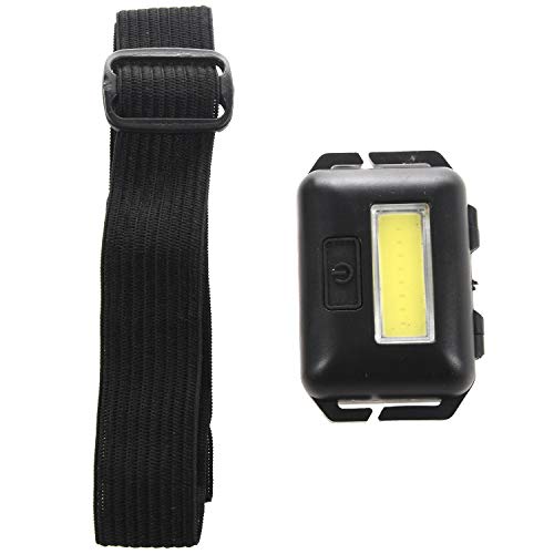 abbluebell Cob Mini reflektor LED, 3 tryby pracy, deszcz, czoło, latarka, na zewnątrz, kemping, wędkowanie, czarna