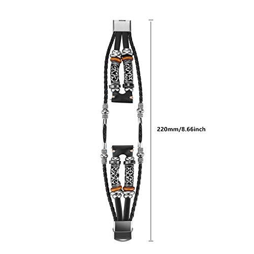 Konafei Pasek kompatybilny z Samsung Galaxy Watch 5&4 / Active 2 40 mm 44 mm / Watch 5 Pro 45 mm / Galaxy Watch 4 Classic 42 mm 46 mm / Watch 3 41 mm, 20 mm, skórzany pasek ze stali nierdzewnej, pasek z klamrą - obrazek 4