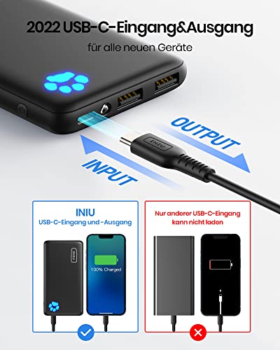 INIU Power Bank, Slimmest i Najlżejsza 10 000 mAh 3A Szybka 3 Wyjścia, - obrazek 6