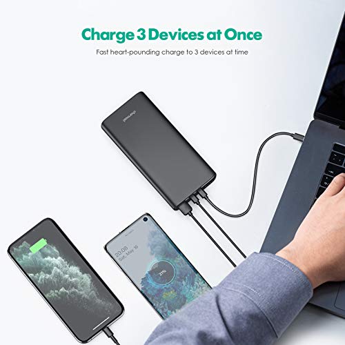 Charmast Power Bank 23800mAh 65W USB C Quick Charge 3.0 Power Delivery zewnętrzny akumulator PD przenośna ładowarka do laptopów, Dell XPS, Lenovo, iPhone 12/11/X/XR, iPad, Huawei, Samsung - obrazek 7