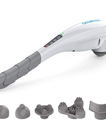 Masażer, RENPHO Ręczny Masażer do Głębokich Tkanek z Akumulatorem o Dużej Pojemności 2600mAh do Mięśni, Pleców, Stóp, Szyi, Ramion, Nóg, Lydek Uśmierzanie Bólu i Masaż Całego Ciała, Biały