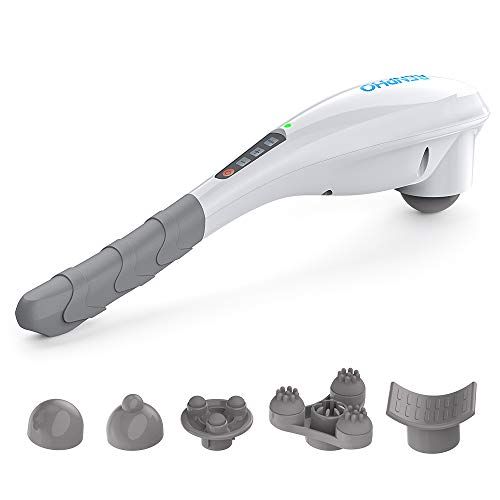 Masażer, RENPHO Ręczny Masażer do Głębokich Tkanek z Akumulatorem o Dużej Pojemności 2600mAh do Mięśni, Pleców, Stóp, Szyi, Ramion, Nóg, Lydek Uśmierzanie Bólu i Masaż Całego Ciała, Biały