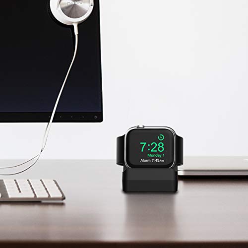 Cozycase Stacja ładująca, stojak kompatybilny z Apple Watch Series 8/Series 7/SE/Series 6/Series 5/Series 4/Series 3/Series 2/Series 1, uchwyt do stacji dokującej do 44 mm/42 mm/40 mm/38 mm (czarny) - obrazek 3