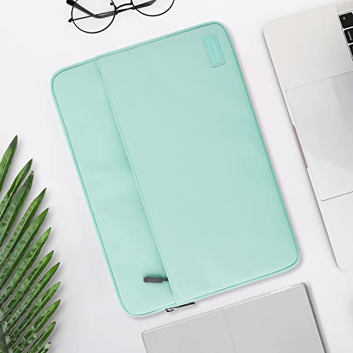MoKo 13-13.3 Inch Laptop Sleeve Fits surface pro 8 Macbook Pro M1 Pro/M1 Max 14.2 2021, MacBook Pro 13”, iPad Pro 12.9 2021/2020, Notebook Computer Case Cover Bag with Pocket, Mint Green - obrazek 2