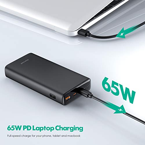Charmast Power Bank 23800mAh 65W USB C Quick Charge 3.0 Power Delivery zewnętrzny akumulator PD przenośna ładowarka do laptopów, Dell XPS, Lenovo, iPhone 12/11/X/XR, iPad, Huawei, Samsung - obrazek 9