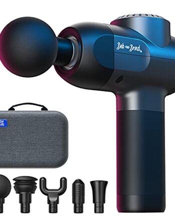 Bob And Brad C2 Pistolet do masażu, urządzenie do masażu głębokich tkanek, urządzenie do masażu mięśni z 5 głowicami, urządzenie do masażu pleców, nóg, ramion, prezent dla kobiet, mężczyzn, na Boże Narodzenie