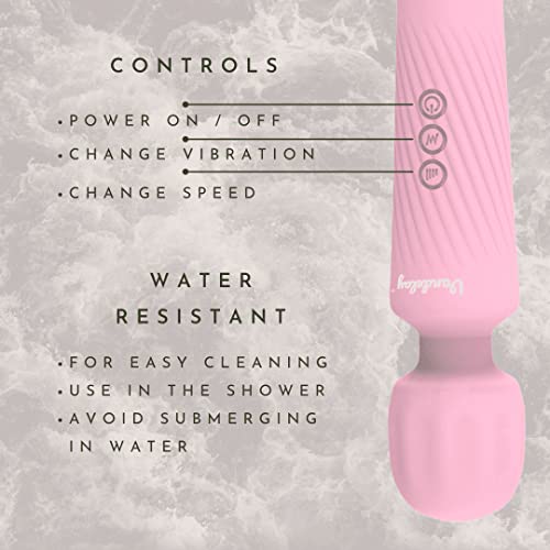 Vandelay Magic Mate Massage Stick - Wireless & Waterproof - Personal Body Massager - Memory Edition - 2+ Hours Battery Life (Pink) - obrazek 5