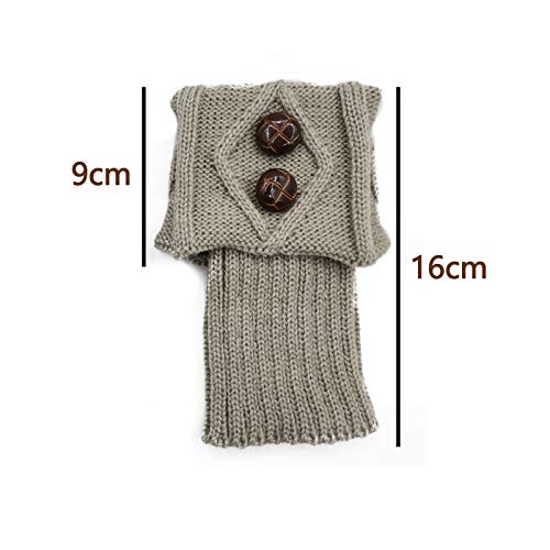 MoKu 3 pary damskich mankietów, dziergane ocieplacze na nogi, ocieplac - obrazek 2