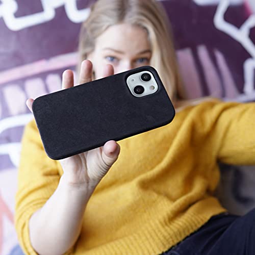 Etui Arrivly z zamszu i mikrofibry Do iPhone 12 Pro Max 6,7 cala Czarn - obrazek 2