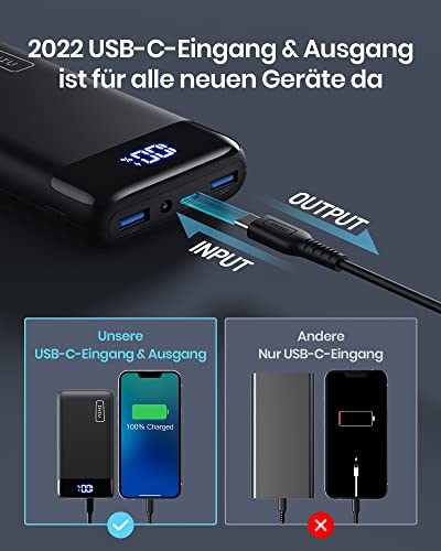 INIU Power Bank, 20000mAh Powerbank Szybkie Ladowanie USB C in & out, - obrazek 5
