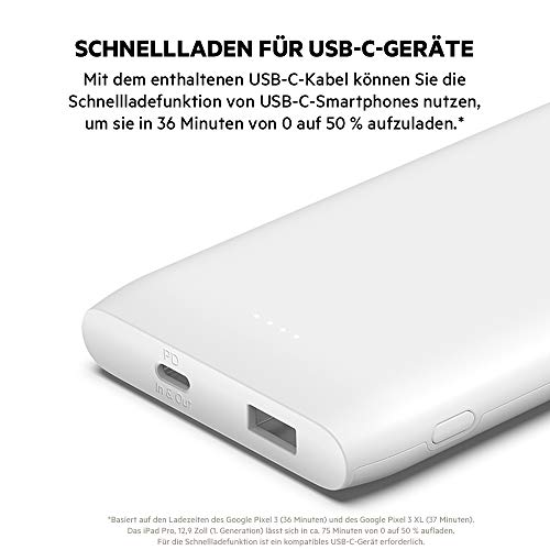 Belkin powerbank 10000mAh, przenośna ładowarka USB-C Power Delivery do - obrazek 3