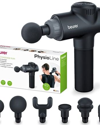 Beurer Pistolet do masażu MG 180, pistolet do masażu z 6 końcówkami, 4 poziomy intensywności do ukierunkowanego masażu mięśni, do aktywacji i regeneracji