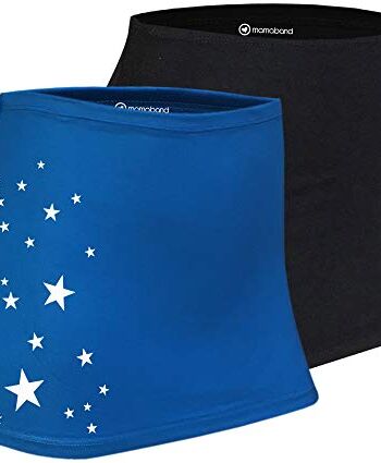 Mamaband ogrzewacz na nerki, dwupak, 1 x uniwersalny, 1 x nadruk gwiazdy do utrzymania ciepła w obszarze nerek i bioder oraz dla kobiet w ciąży – elastyczny ocieplacz na biodra/przedłużenie koszulki w trzech rozmiarach