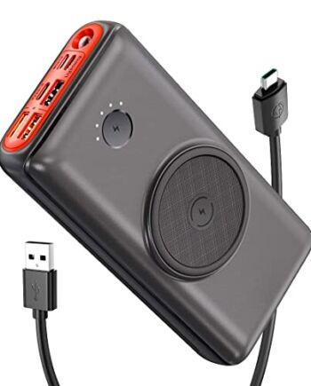 JIGA Powerbank 30 000 mAh, przenośna ładowarka akumulatorowa, 18 W, USB C 3.0, z latarką, 3 wejściami i 5 wyjściami, urządzenie kompatybilne z iPhone, Samsung, Huawei, iPad itp.