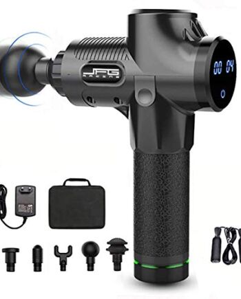 Pistolet do masażu mięśni - pistolet do masażu perkusyjnego - bezprzewodowy ręczny masażer do mięśni głębokich tkanek cichy mocny pistolet powięzi relaksacja całego ciała wielofunkcyjny masażer elektryczny - czarny