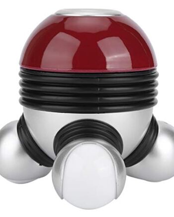 Ręczny Masażer, Mini Przenośny Ręczny Masażer Wibracyjny Ciała ze światłem LED do Uwalniania Bólu Głowy i Nóg(czerwony)