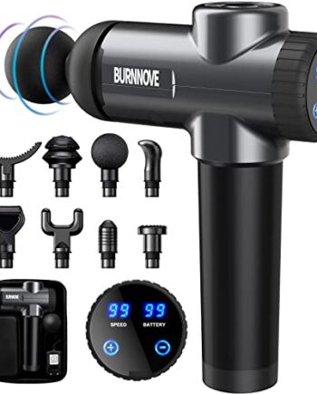 Pistolet do Masażu, Pistolet do Masażu Karku, Ramion, Głębokości, 99 Prędkości, 8 Głowic do Masażu, Elektryczny Masażer Ręczny 2800 mAh, z Torbą do Przechowywania, Wyświetlacz LED