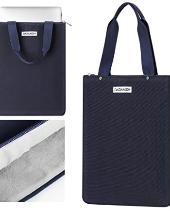 Dadanism Etui na laptopa o przekątnej 13,3-14 cali pasuje do MacBook Pro 13" MacBook Air 13,3 cala / Pro z chipem M1 13" MacBook Pro 14" iPad Pro 12,9 2021-2018 ochronna torba na ramię na komputer z uchwytem, indygo