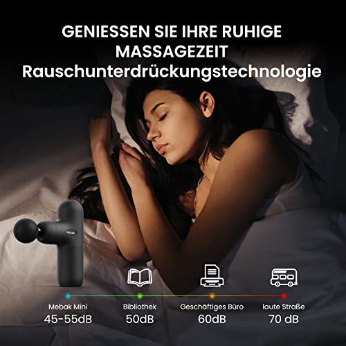 Mebak Mini Pistolet do masażu Perkusja głęboko tkankowa Masażer do mięśni Pistolet Elektryczny ręczny do łagodzenia bólu pleców Przenośny z 6 głowicami 4 prędkościlektryczny ręczny do łagodzenia bólu pleców Przenośny z 8 głowicami 6 prędkości - obrazek 8