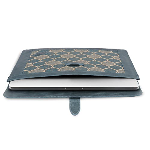 Londo Torba na Macbooka ze skóry licowej – pokrowiec na laptopa do MacBook Pro i MacBook Air – 15,5 cala – 16 cali – kompatybilny z modelami M1 i 2020 - obrazek 8