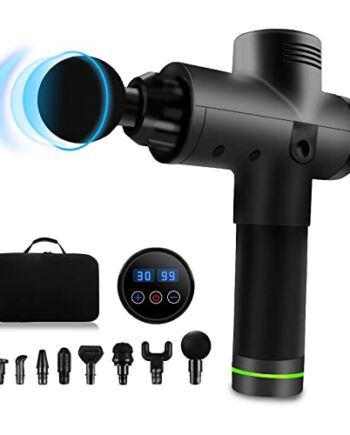 Elektryczny pistolet do masażu z 8 głowicami do masażu, 30 regulowanych prędkości, pistolet do masażu karku, pleców, ramion, mięśni