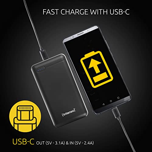 Intenso Power Bank XS 20000, przenośna ładowarka (20000 mAh, kompatybilna ze smartfonem/tabletem PC i innymi), czarna, 7313550 - obrazek 7