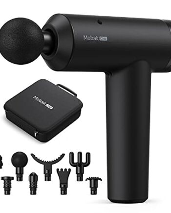 Mebak Chic Pistolet do masażu Perkusja głęboko tkankowa Masażer do mięśni Pistolet Elektryczny ręczny do łagodzenia bólu pleców Przenośny z 8 głowicami 6 prędkości