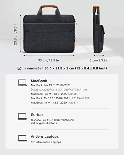 Inateck Etui na laptopa kompatybilne z MacBook Air M2/M1 2022-2018, MacBook Pro M2/M1 2022-2016, Surface Pro X/8/7/6/5/4, XPS13, etui na laptopa - obrazek 7