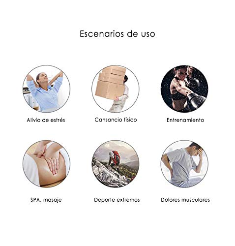 azorex Pistolet do Masażu Mięśni Mini Tkanina z 6 poziomami 4 Osobista Głowica Masażera (Czarna) - obrazek 3