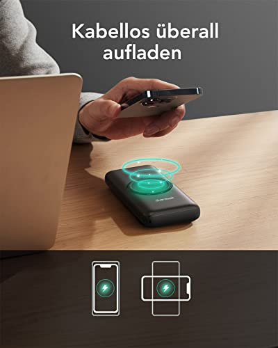 Charmast Wireless Power Bank 20000mAh, 22.5 W USB A & 20W USB C PD QC 3.0 wireless zewnętrzny akumulator z LED Display, Bezprzewodowy bank energii z 4 wyjścia i 2 wejścia Kompatybilny z smartfony e Tablet - obrazek 3