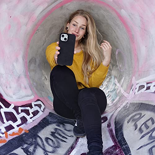 Etui Arrivly z zamszu i mikrofibry Do iPhone 12 Pro Max 6,7 cala Czarn - obrazek 3