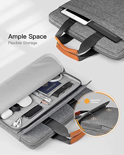 Inateck 13,3-calowa teczka na laptopa, kompatybilna z MacBook Pro 14 2021 M1, MacBook Air 13 M2/M1 2022-2012, MacBook Pro 13 M2/M1 2022-2012, Surface Pro 8/7/6/X/5/4/3, MateBook D14 - szary - obrazek 4